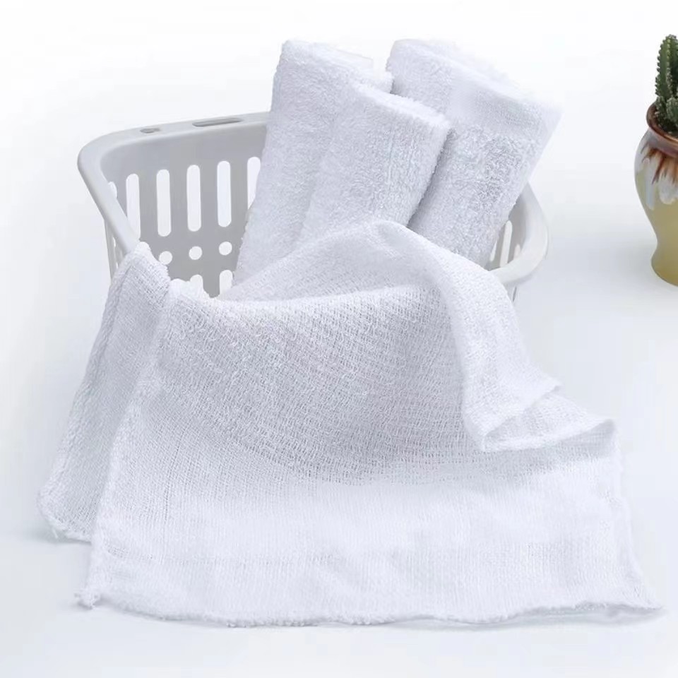 W1TR薄透白毛巾一次性洗浴足疗厨房清洁抹布吸油吸水不掉毛擦