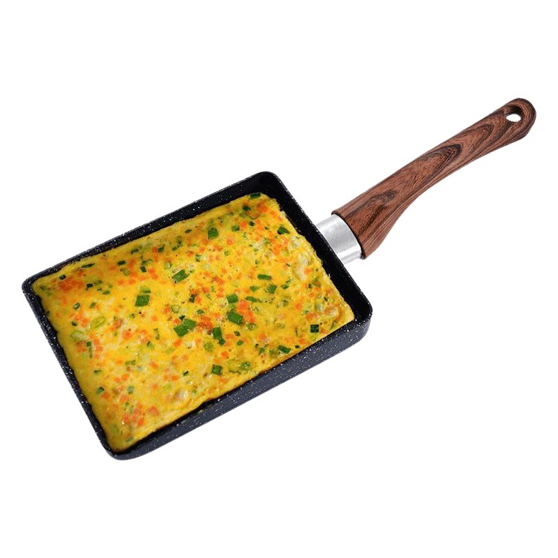 Aimanwu herramientas de cocina Jade quema cuadrado antiadherente pan rollo de huevo sartén maifan piedra pequeña sartén