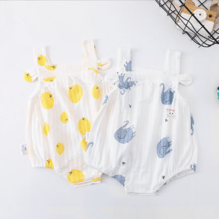 (2개) 세트 여름  랩 방귀 옷 어린이 0  1 세  여름 옷 하카야마 얇은  조끼