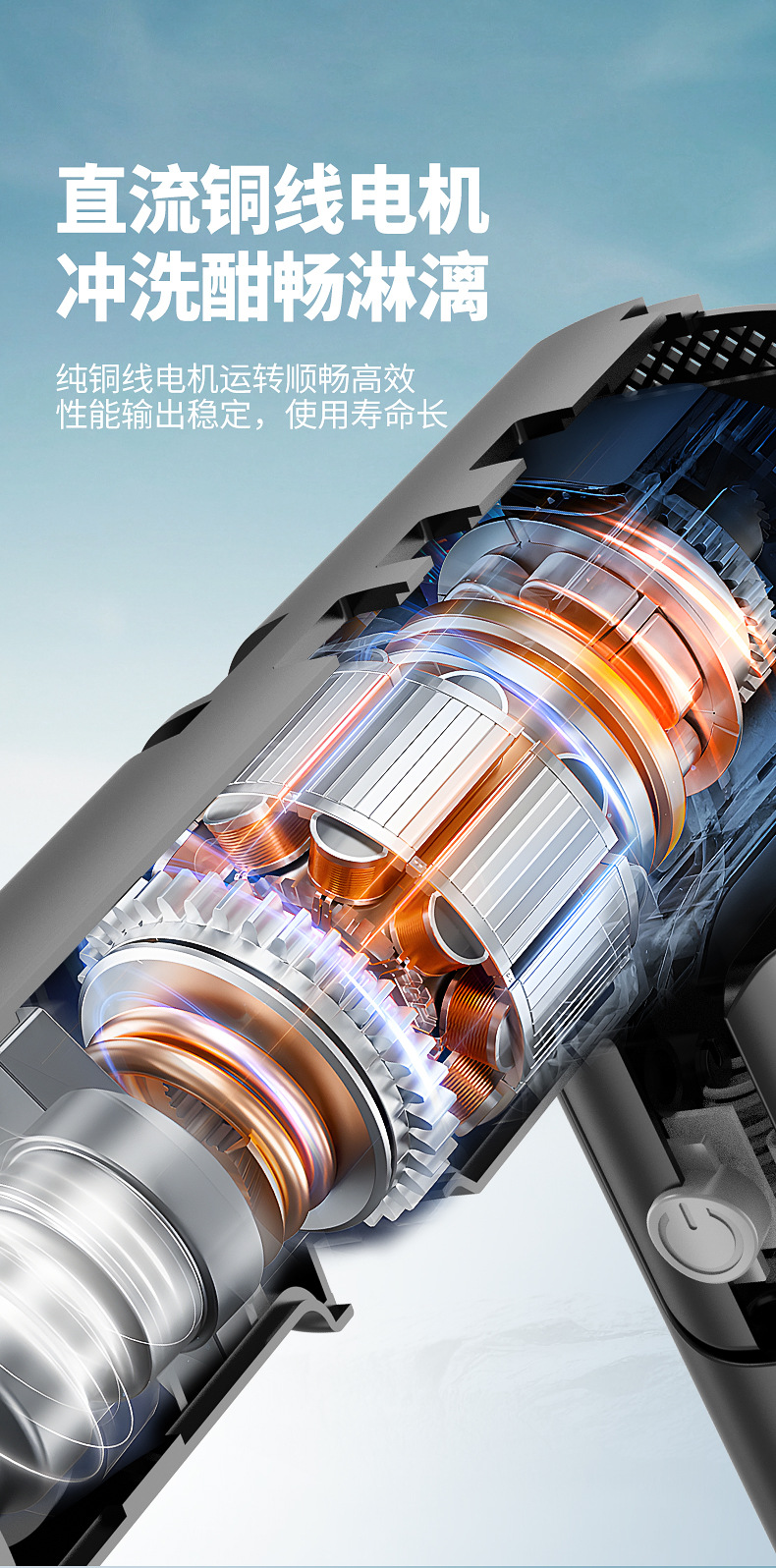Cross-Border Wireless High-Pressure Car Wash Water Gun, Household Folding High-Power Car Wash Machine, Fully Automatic Lithium Battery Car Wash Gun Wholesale
