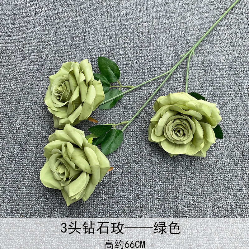 Artificial Rosa sola franela Rosa flor artificial boda decoración del hotel decoración del hogar arreglo de flores flor artificial Rose