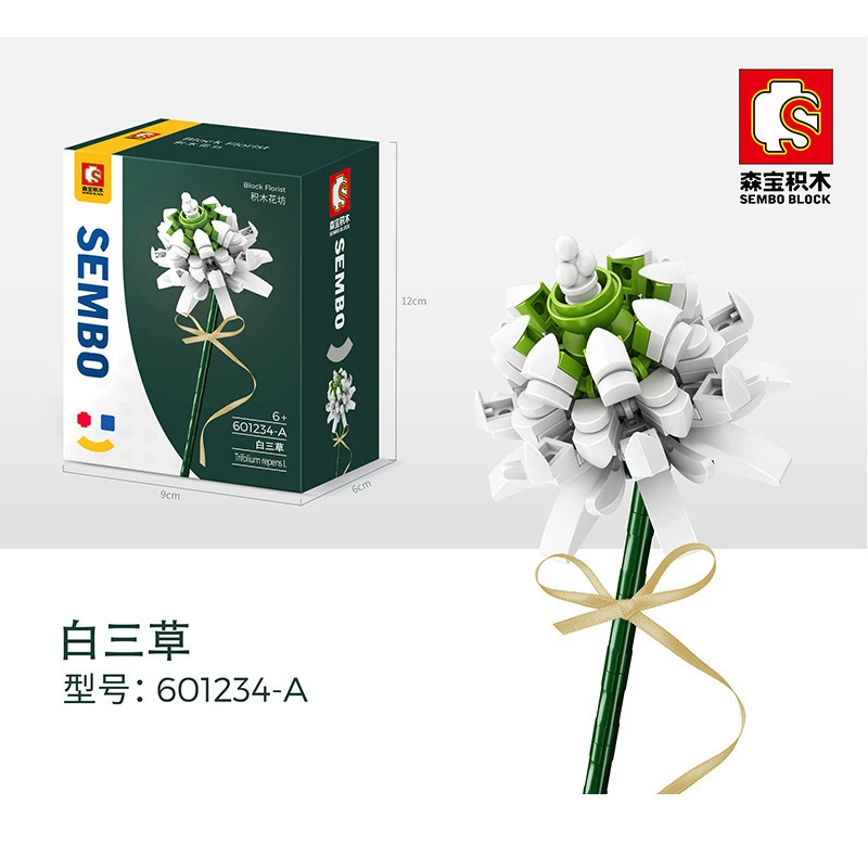 Senbao 601232-55 Цветок Дом Розовый букет Valentine's Day Конструктор наборы игрушек для девочек Оптовая торговля