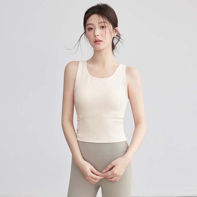 スポーツベスト女性の夏のランニングトップロングホルターネックピラティストレーニング服美しいバックヨガ服下着卸売|undefined