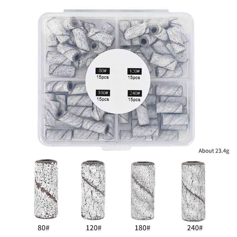 Transfronterizo nuevo clavo cabeza de molienda anillo de arena máquina de pulir eléctrica clavo anillo de molienda negro y blanco multi-color caja de montaje cojinete