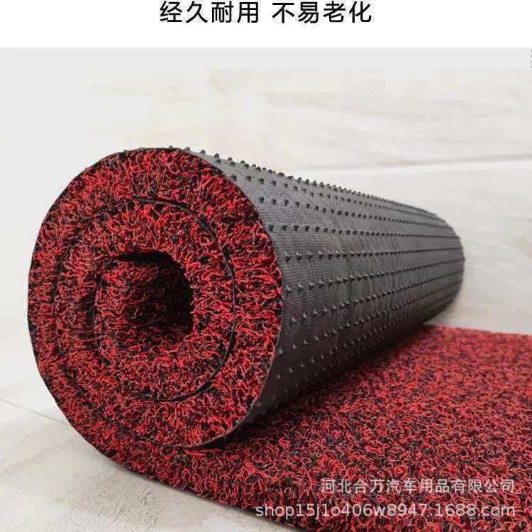 Yuantou Changjia Silk Loop Floor Mat Wholesale Anti-Slip Washable Thickened Customizable (Car Carpet) - 06cm-black-flat-bottom-silk-loop