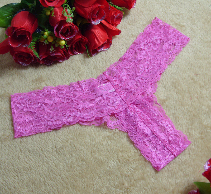 Lost Waistline* French Lace Low-Waist Briefs, Breathable Cotton Crotch, Blue One Size — detail image 10