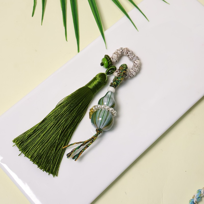 新款创意大漆葫芦小提溜流苏手工DIY文玩包挂手链挂件配手串|undefined
