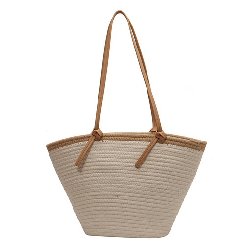Leisure Shoulder Bag Woven Grass Handbag  New Style Fashion Beach Bag Trendy Niche Summer Single Strap Bag