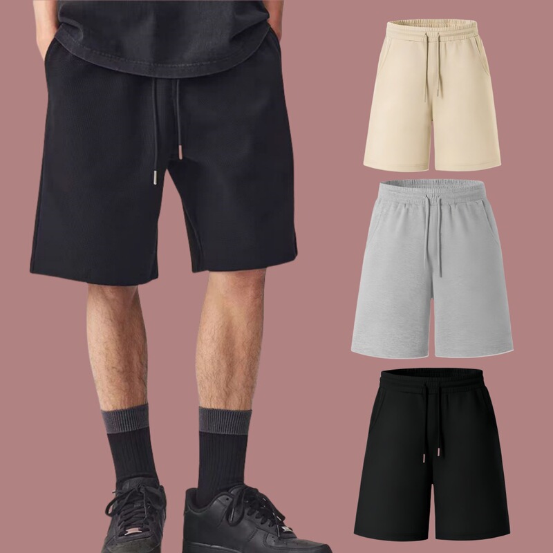 terry 360G shorts men's summer fashion brand American casual sports pants large size loose knitted drawstring pants terry 360G shorts men's summer fashion brand American casual sports pants large size loose knitted drawstring pants
