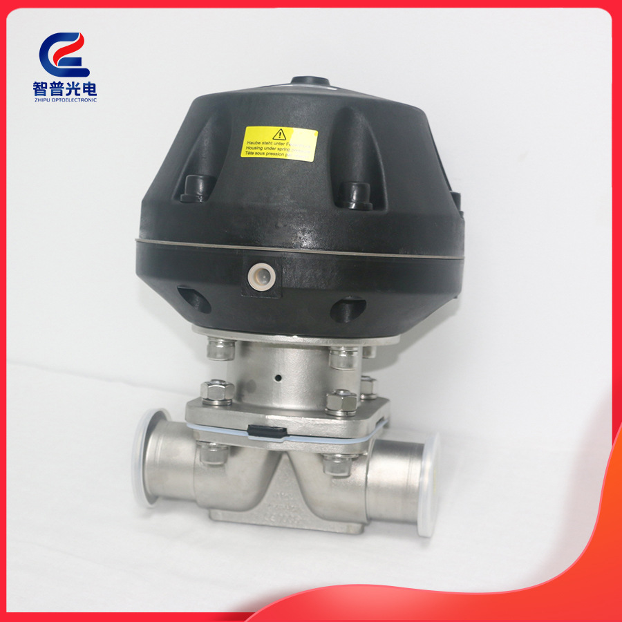 盖米687气动金属两位两通隔膜阀 适合高温消毒的卫生级不锈钢阀体