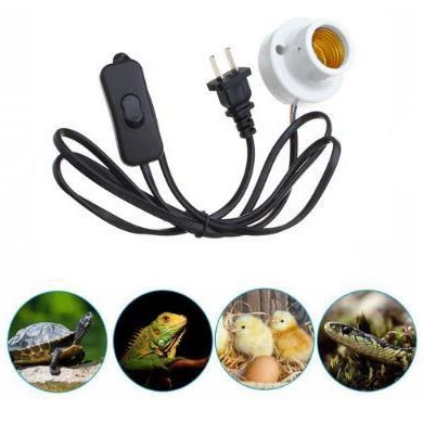 E27 рептилия керамический патрон лампы/термо выключатель света патрон лампы адаптер керамическая нагревательная лампа