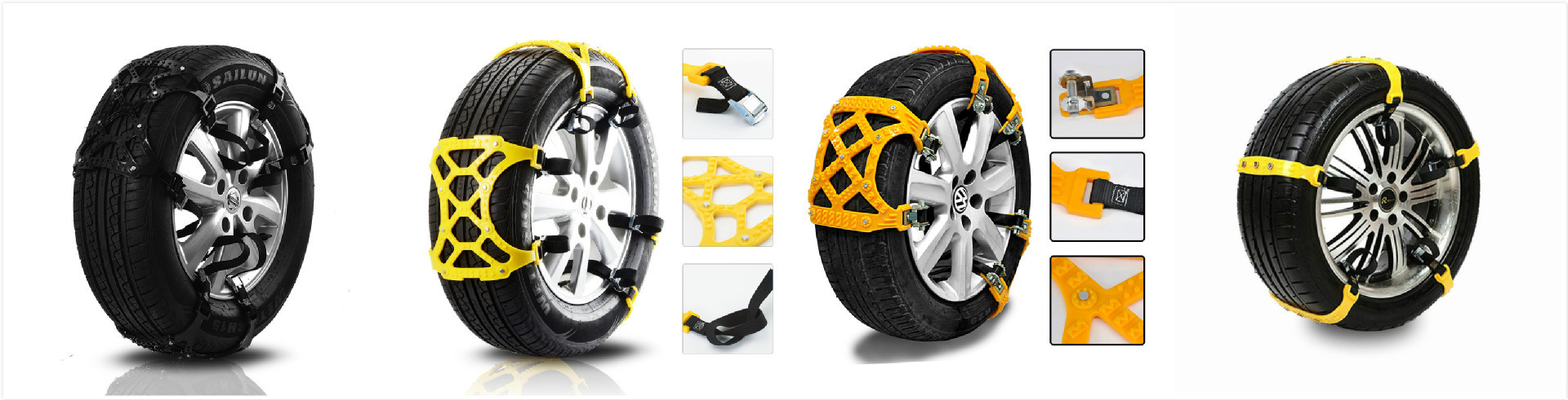 Car Tire Anti-Skid Chains, Universal Type, Suitable for Various Small Cars and Off-Road Vehicles, Iron Chains, Emergency Snow Chains