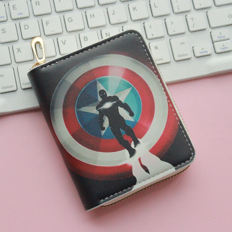 Big shield cap, short zipper wallet