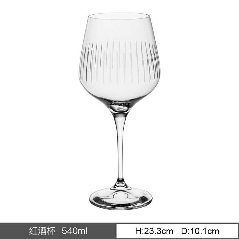 Importación checa tallado a mano tazas de cristal tazas de vino vertical tazas de agua de alta calidad tazas de whisky tazas de pies altos al por mayor