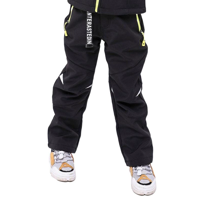 Детские трусики, брюки в мягкой оболочке, брюки для альпинизма, мужские и женские, водонепроницаемые теплые брюки на флисовой подкладке, уличная детская одежда, трансграничная