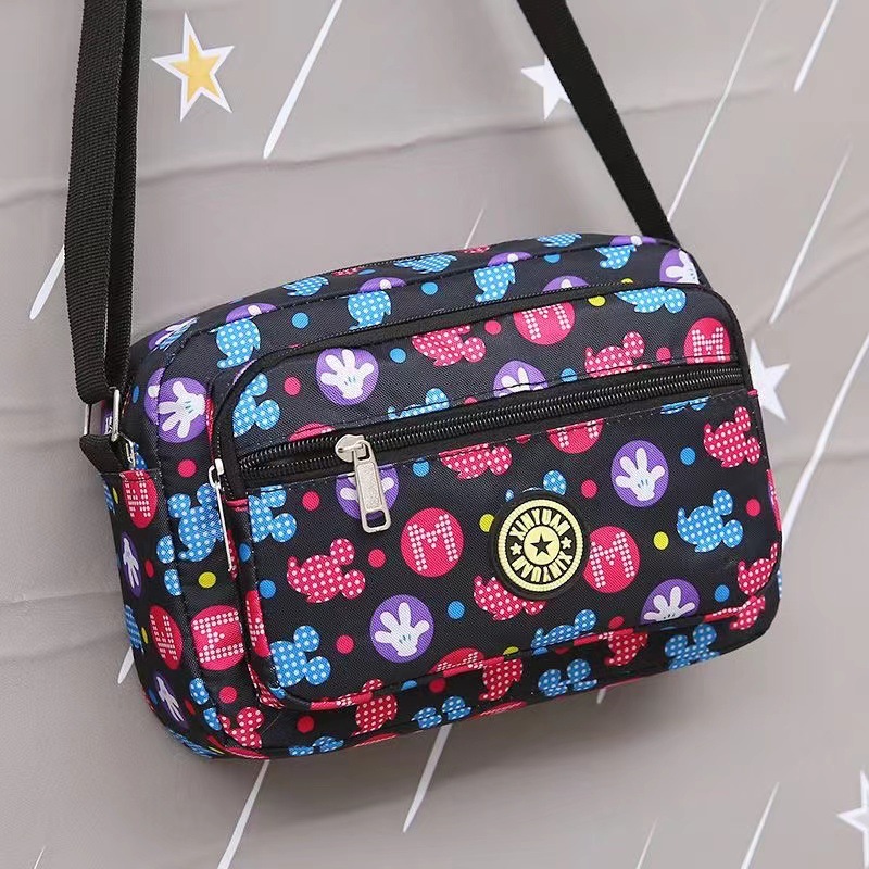 Bolsa de tela de flores bolsa de mensajero de las mujeres nueva bolsa de Madre de gran capacidad bolsa de hombro individual de mediana edad y ancianos bolsa de tela Oxford bolsa