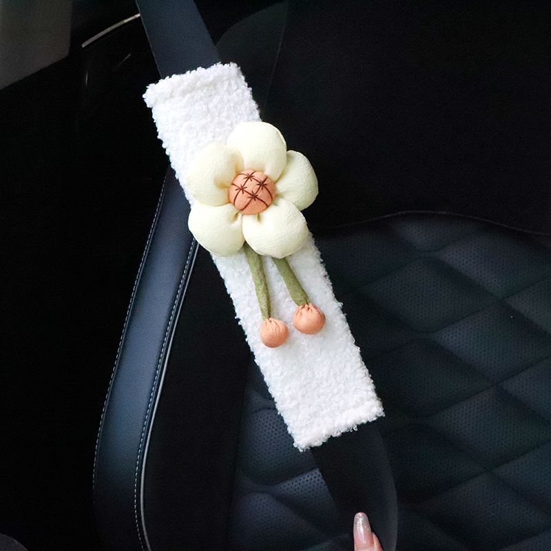 Funda Protectora de Peluche para Cinturón de Seguridad de Tela de Felpa Protectora para Cinturón de Seguridad