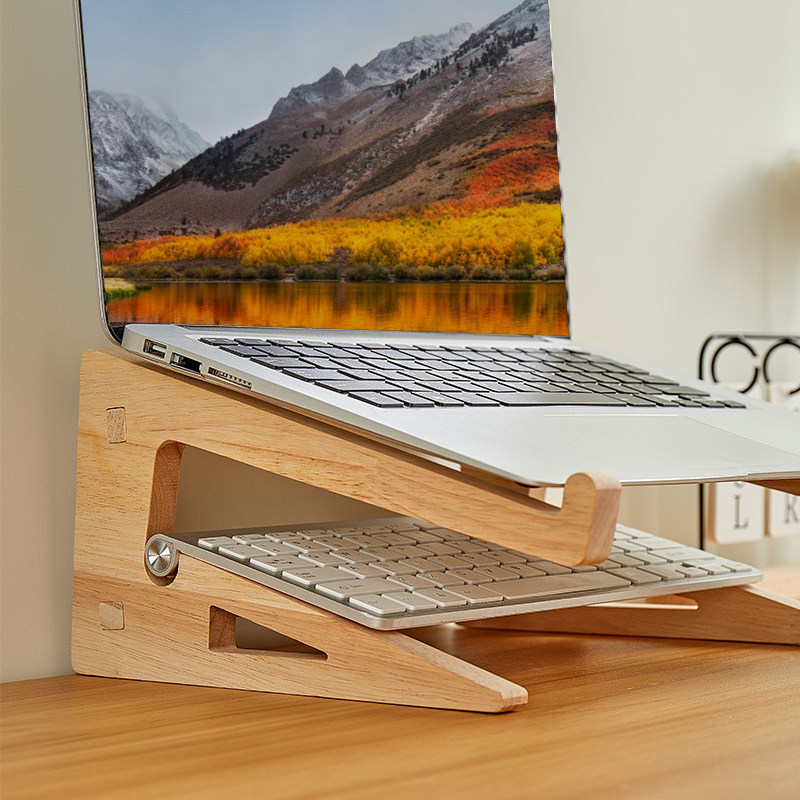 computadora de madera sólida elevación vertical radiante de estación de soporte de juegos portátil multifuncional tabla portátil