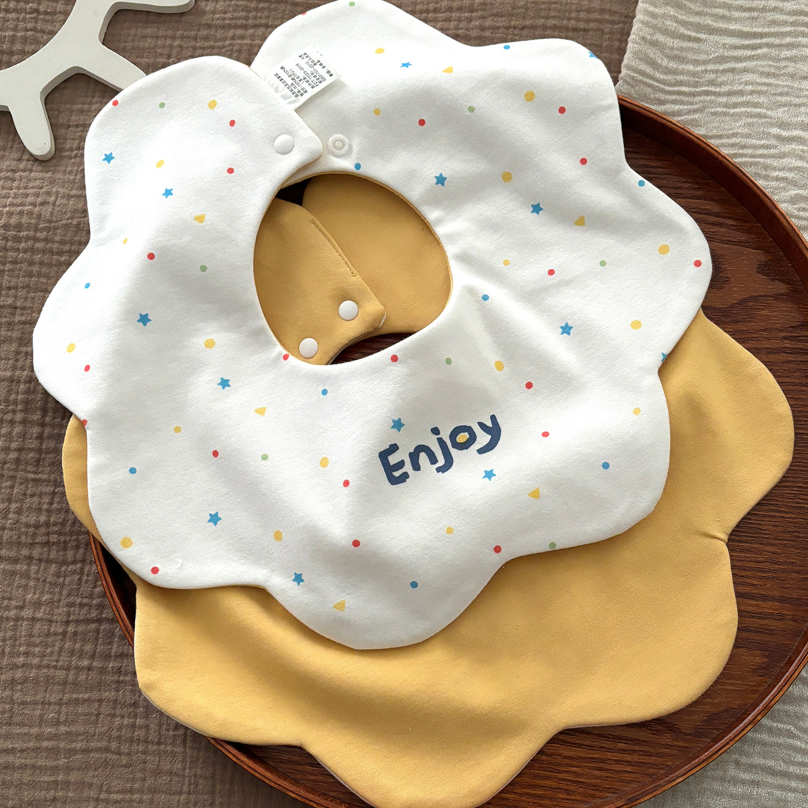 New Baby Bib, Class A Pure Cotton, Extra Large and Wide, Double-Sided, Ultra-Soft Baby Bib, Anti-Spit-Up Bib