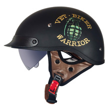 国标3C认证半盔复古头盔工厂外贸DOT哈雷摩托车安全帽夏机车瓢盔