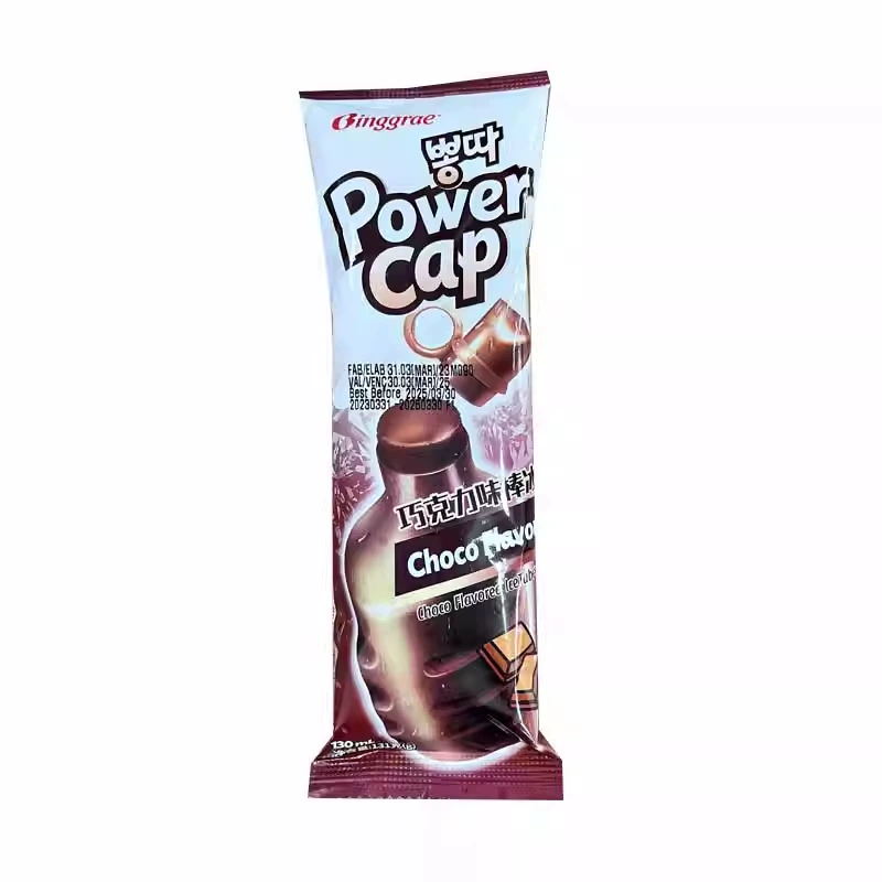 Пакетный лед-трубочка (Binggrae Power Cap) мороженое — содовые и фруктовые вкусы, одноразовая трубочка