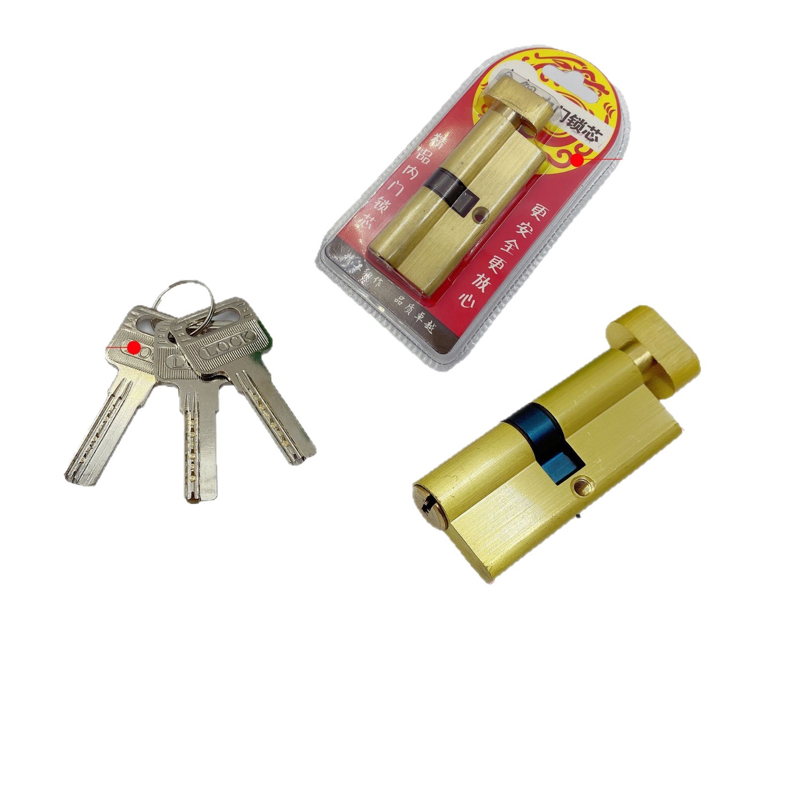 Cilindro de cerradura de puerta interior universal hogar pequeño 70 cilindro de cerradura alargado Puerta de dormitorio manija de puerta de madera cerradura de puerta cilindro de cerradura de cobre