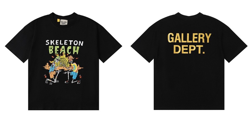 正確版GALLERY DEPT美潮洗水高品質プリント半袖高街落書きtシャツ|undefined