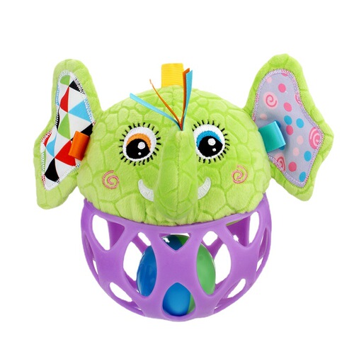 jollybaby animal hand catching ball baby toy hole ball baby tactile perception training silicone soft ball
