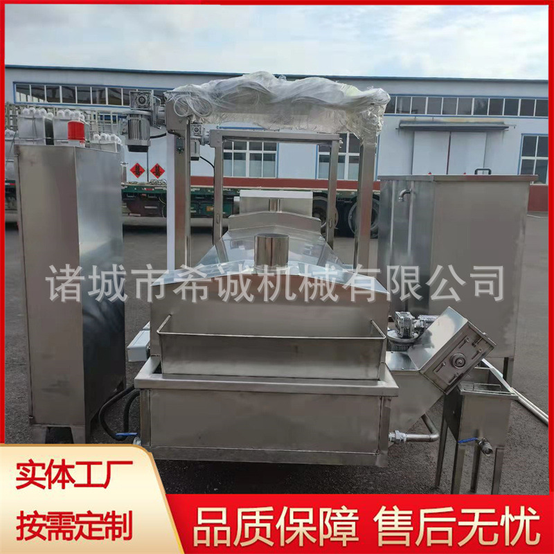 自动薄脆油炸机天津煎饼果子制作机器 薄脆油炸机 超薄面皮油炸线