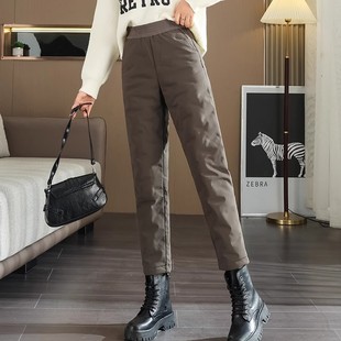 Down pants women wear winter 2024 new fashion minus 40 cold thick warm women's cotton pants