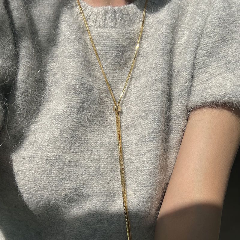 스네이크 본 체인 풀 골드 (티타늄 스틸은 퇴색하지 않음)