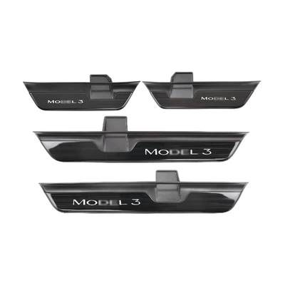 Dekorativ pedal başlıqları, Y Luminous Threshold Strip Magnetic - renewal-3-threshold-strips-brushed-black4-pieces-1-set