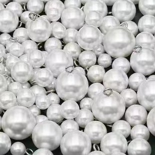 Abs High-Gloss Hand-Sewn Round Pearl Button Sheep Eye Pendant DIY Handmade Sweater Knitwear Cheongsam Decoration Material