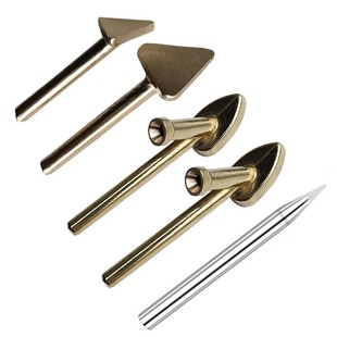 Plastic Welding Machine Triangular Smoothing Head Electric Soldering Iron Head Copper Head with Hole Plastic Welding Rod Heating Smoothing Repair Tool