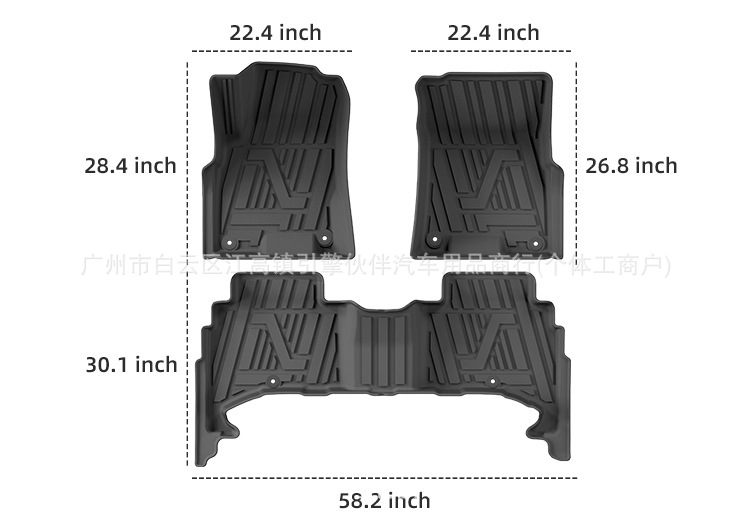 Suitable for 25 Kia Tasman car models, specialized TPE floor mats, rear cargo bed mats, cross-border