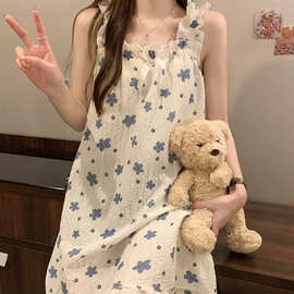 【鑫选】新款吊带夏季睡衣薄款无袖网红甜美可外穿
