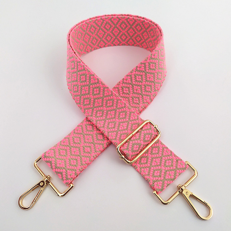 Correa de bolsa de mujer correa de hombro ancha de algodón bordado correa de mochila ajustable alargada correa de hombro de reemplazo Correa crossbody de un solo hombro