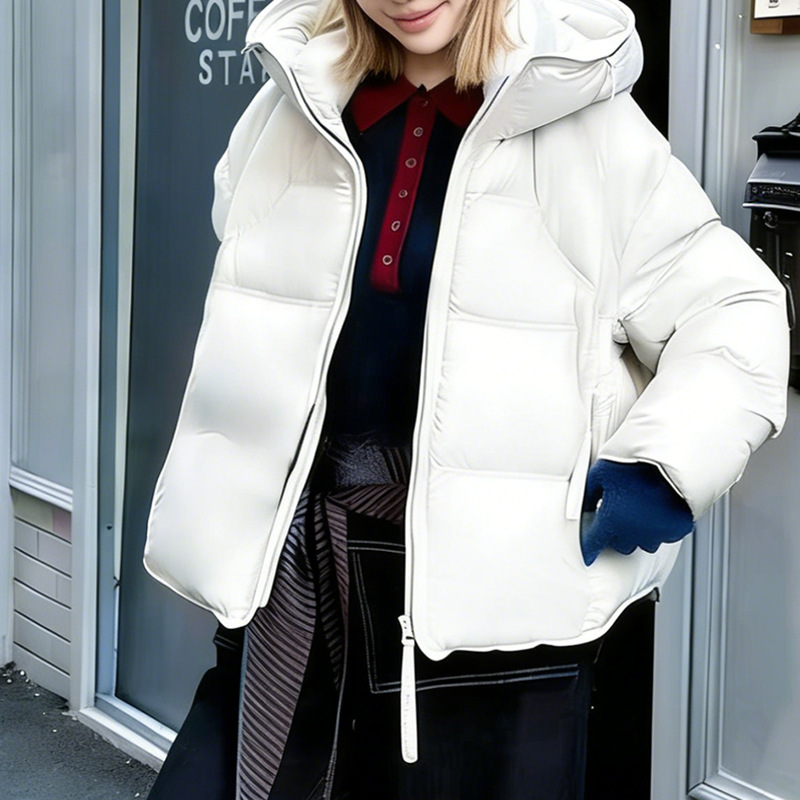 Pinghu down Jacket Women's Winter New Style Coat Hooded Short Duck down Winter Clothing Women's down Jacket