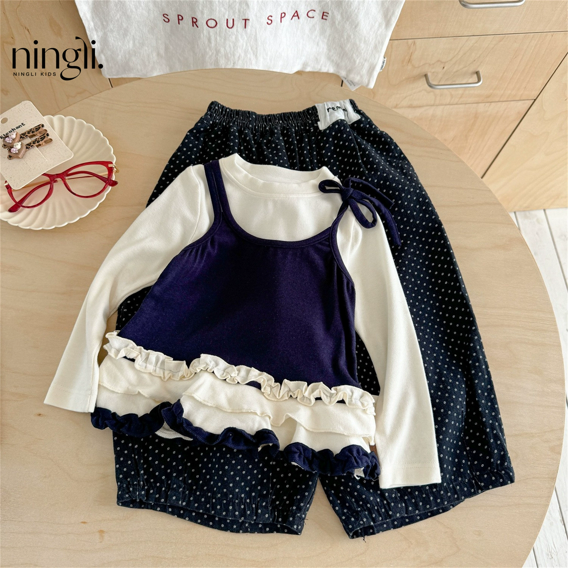 柠里 Cute autumn set, children's thermal underwear