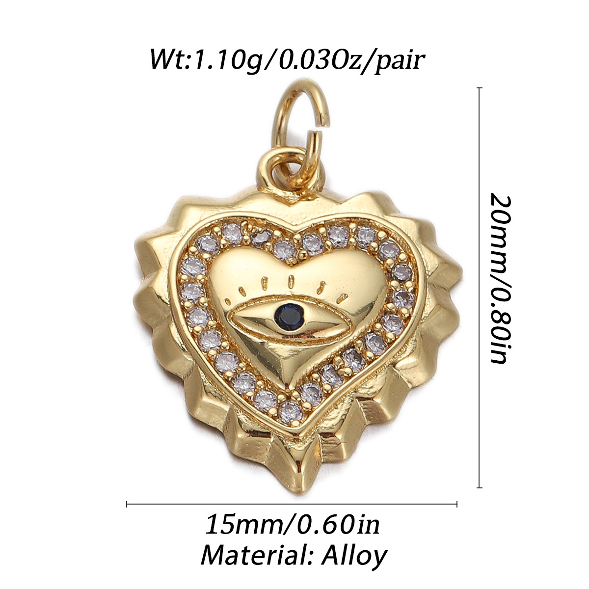 4g Weight Pendant Jewelry Making Type Gold Plated Plating Material Zircon Inlay Material 1 Piece Quantity Holiday, Daily Occasion Copper Material Geometric, Star, Moon Pattern Women's Gender Enamel Design Simple Style Style 1 Piece Copper Zircon Gold Plated Geometric Star Moon Pendant 2