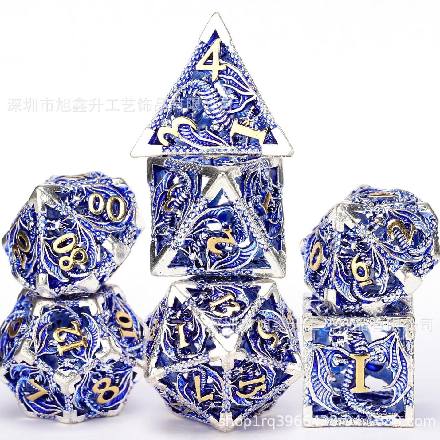 Kesulu metal hueco dragón Dados DND dragón y ciudad subterránea corriendo grupo juego de mesa multi-Cara dados digitales al por mayor D20