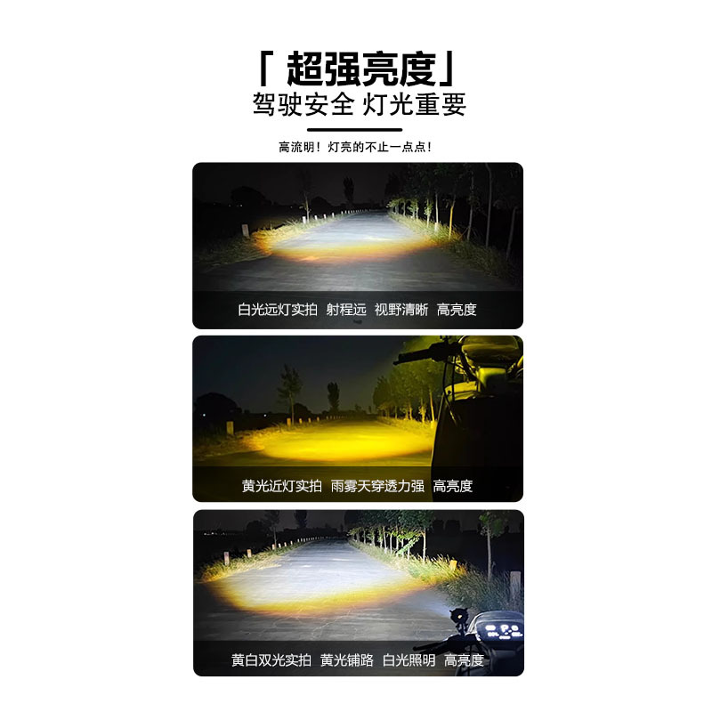 Focos de motocicleta 12w luz de trabajo del automóvil cañón láser 4D vehículo todoterreno luz antiniebla modificación coche eléctrico pavimentación farola
