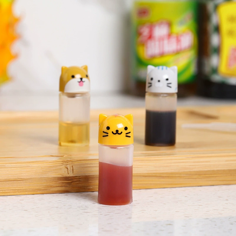 Japanese kitchen organizes salad sauce tomato sauce bottle mini portable sauce bottle plastic seasoning squeeze sauce bottle