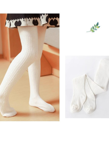 Spring and Autumn Combed Cotton Linen Pattern Children's Socks Baby Leggings Overalls Big Bottom Pants for Girls and Children Children's Socks