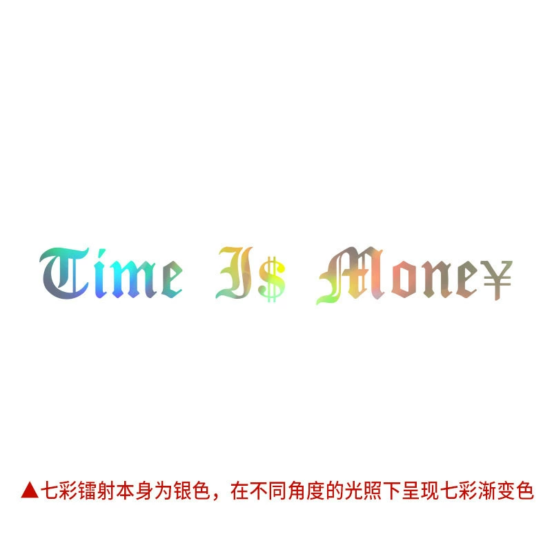 Наклейки на автомобиль: надпись «Time is money», английские легкие брови, декоративные наклейки на кузов, капот, стекло