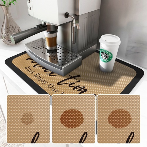 Countertop drain mat kitchen bar absorbent coaster bowls and plates cup drying mat tea table bar no-wash insulation mat