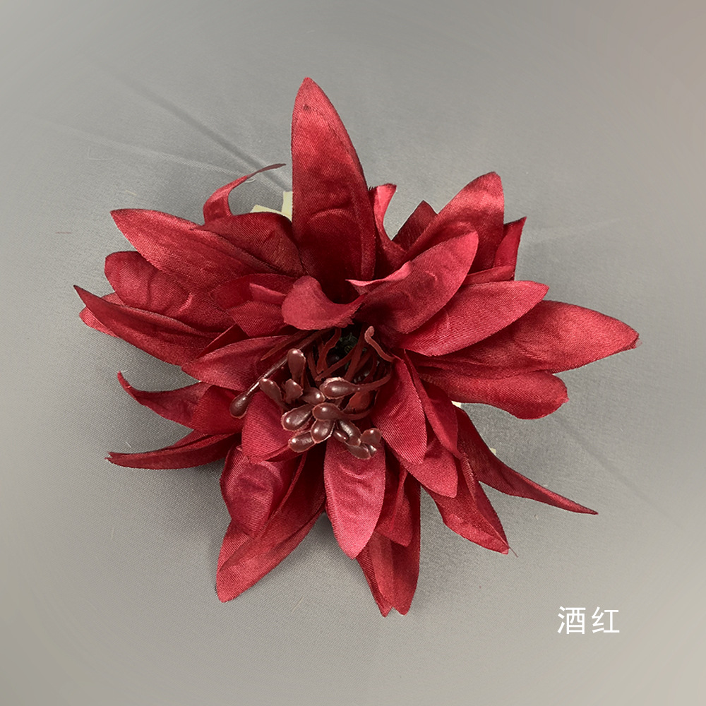 Simulación de flores de crisantemo de garra grande DIY guirlandas hechas a mano gorra gorra gorra gorra accesorios de crisantemo de garra de cangrejo pared de flores fotografía