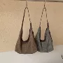 外贸小众编织休闲子母包