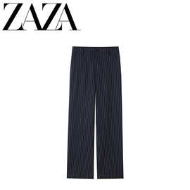 ZAZA 自制欧美风 批发女装时尚百搭气质细条纹直筒长裤4043051104