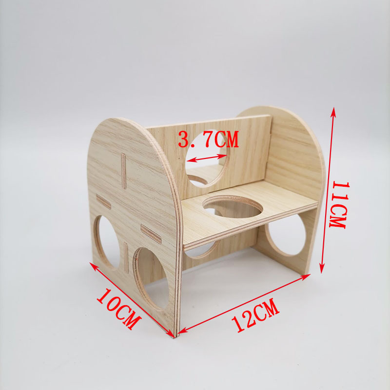 Hámster de madera suministros paisajismo hámster nido mini muebles decoración Villa madera maciza pequeña casa otoño